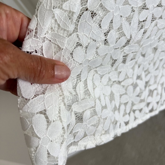 NWT - Tahari Ivory Daisy Lace Fit & Flare dress size 2 - Picture 5 of 7